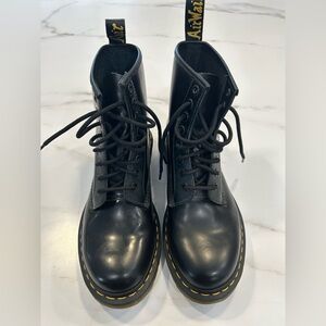 Dr. Martens Black Leather Combat Boots